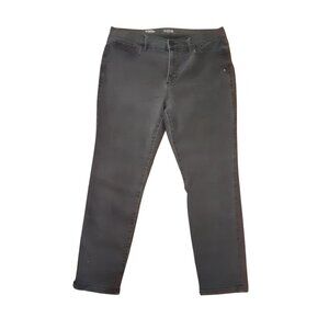 ana A New Approach Jeans Womens 14 Black Denim High Rise Skinny Ankle